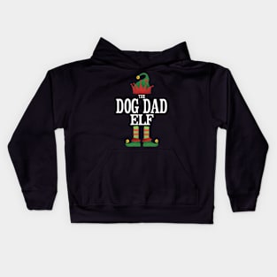 Dog Dad Elf Matching Family Group Christmas Party Pajamas Kids Hoodie